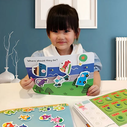 MobiSticker Montessori knjiga za istraživanje vozila i naljepnice