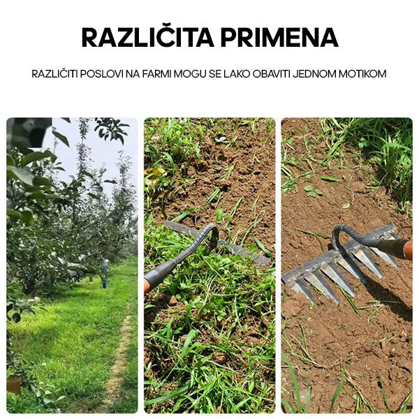 ProngPro Profesionalne Čelične Grabljice za Baštu, 5 Zubaca Otporne