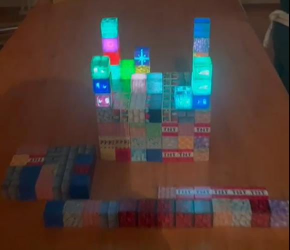 Minecraft magnetne kocke sa svijetlećim elementima